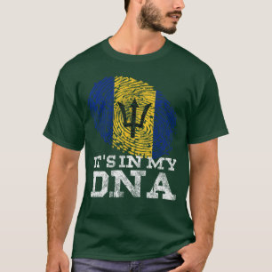 T-shirt C'est dans mon ADN Barbade Barbadien Bajan Drapeau