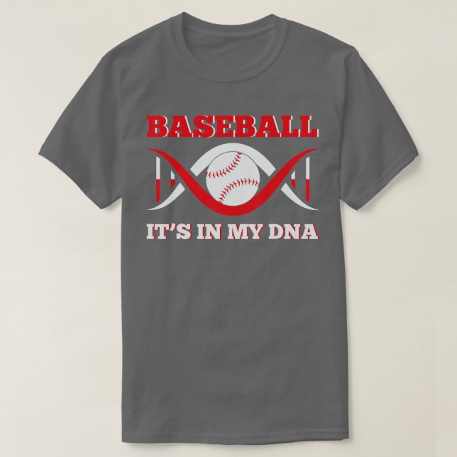T-shirt C'Est Dans Mon ADN Baseball Apparel Drôle Baseball (Design devant)