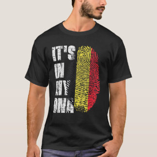 T-shirt C'Est Dans Mon Adn Belgique Drapeau Belge