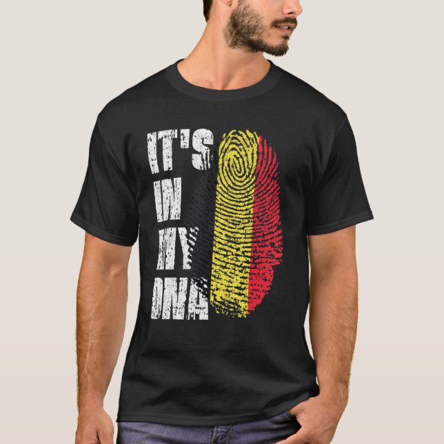 T-shirt C'Est Dans Mon Adn Belgique Drapeau Belge (Devant)