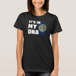 T-shirt C'est dans mon ADN Belize Drapeau Drapeau Drapeau 