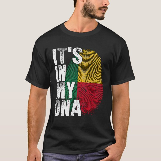 T-shirt C'est dans mon ADN Béninois Africain Afro Afrique  (Devant)