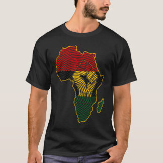 T-shirt C'est dans mon ADN BHM Africa Map Empreintes digit