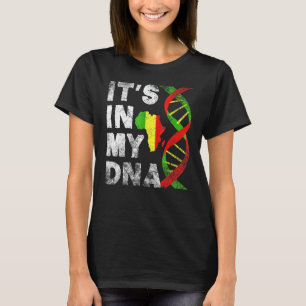 T-shirt C'Est Dans Mon Adn Black Pride Black Fière Racines