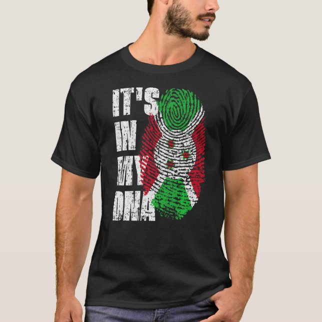 T-shirt C'est dans mon Adn Burundi Drapeau Burundais (Devant)