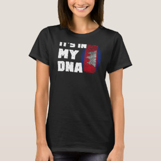 T-shirt C'est dans mon ADN Cambodge Drapeau Empreinte Homm