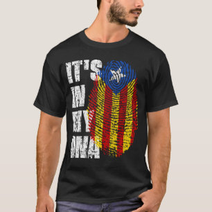 T-shirt C'EST DANS MON ADN Catalogne Drapeau Catalan