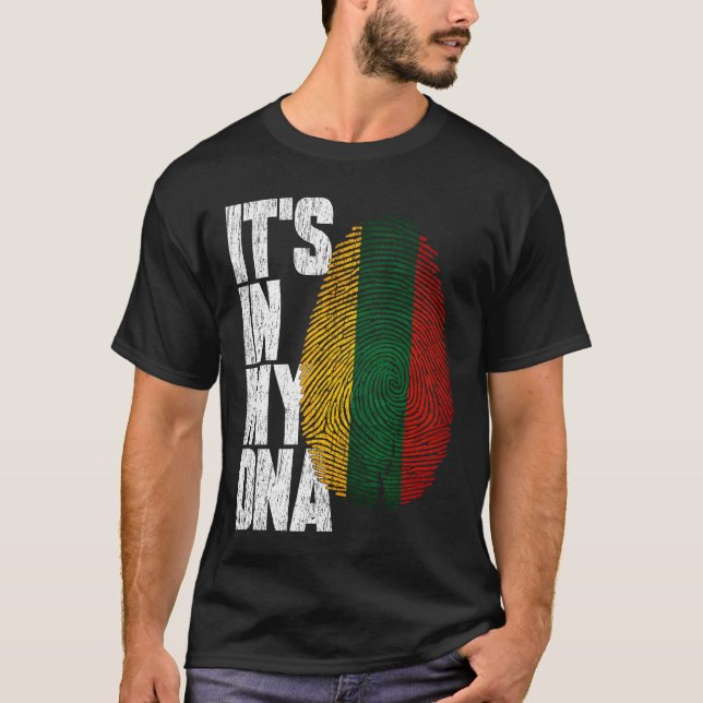 T-shirt C'est dans mon ADN Chemise lituanienne fière hispa (Devant)