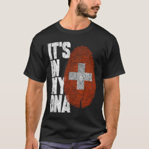 T-shirt C'est dans mon ADN Chemise suisse Fière cadeau his