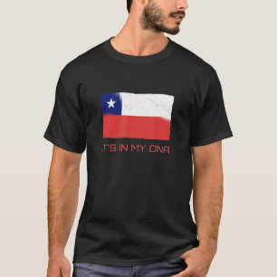 T-shirt C'Est Dans Mon Adn Chili Fière Drapeau Chilien