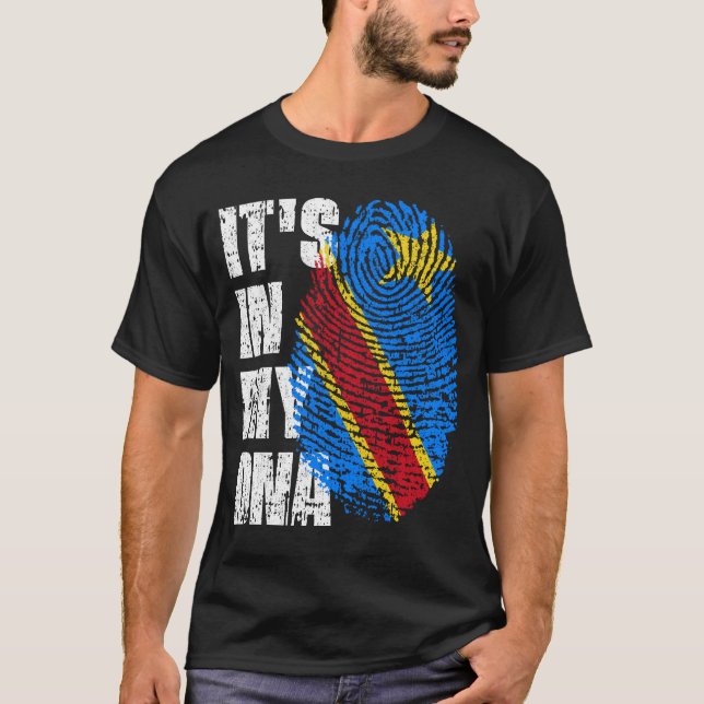 T-shirt C'EST DANS MON ADN Congo Drapeau Drapeau Drapeau D (Devant)