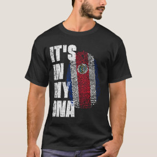 T-shirt C'EST DANS MON ADN Costa Rica Drapeau