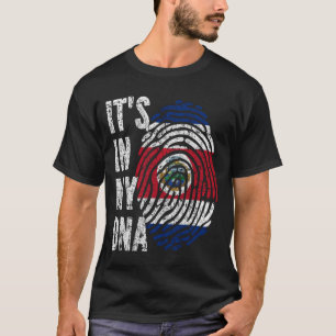 T-shirt C'EST DANS MON ADN Costa Rica Drapeau Hommes Femme