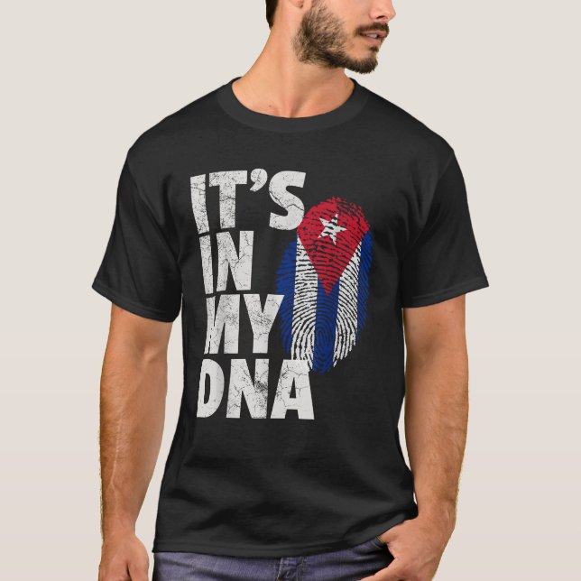 T-shirt C'EST DANS MON ADN Cuba Drapeau Cuba Pays Correspo (Devant)