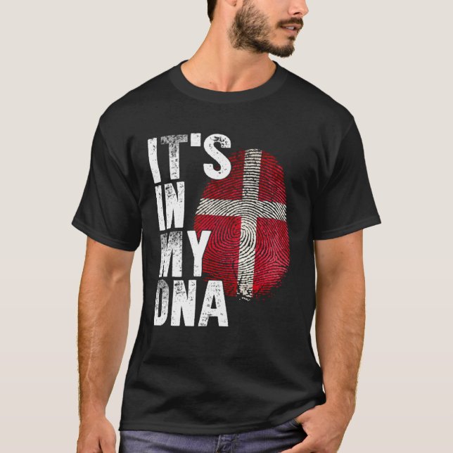 T-shirt C'est dans mon ADN Danemark Drapeau Danois (Devant)