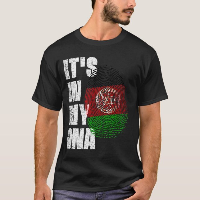 T-shirt C'EST DANS MON ADN Drapeau Afghanistan (Devant)