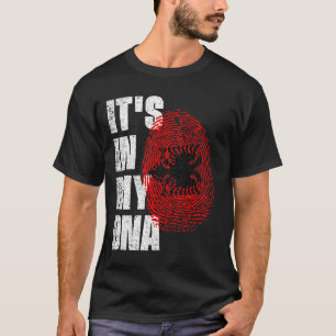 T-shirt C'EST DANS MON ADN, Drapeau Albanie