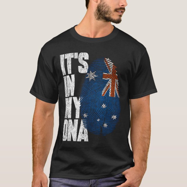T-shirt C'est dans mon ADN drapeau australien Fière Austra (Devant)