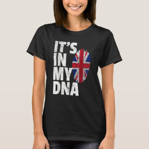 T-shirt C'est Dans Mon Adn Drapeau Britannique Angleterre