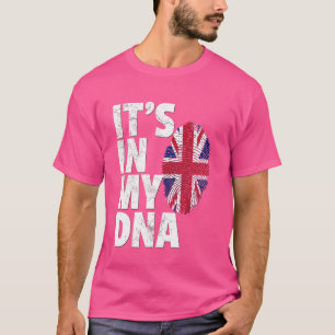 T-shirt C'EST DANS MON ADN Drapeau Britannique Angleterre