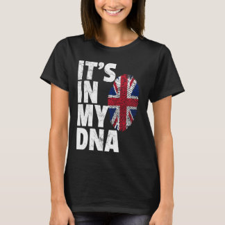 T-shirt C'EST DANS MON ADN Drapeau Britannique Angleterre