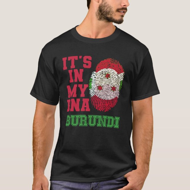 T-shirt C'est dans mon ADN Drapeau Burundais Burundi (Devant)