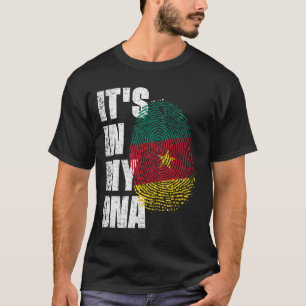T-shirt C'EST DANS MON ADN, Drapeau Cameroun
