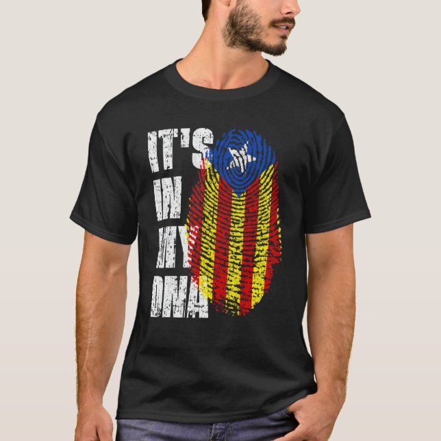 T-shirt C'est Dans Mon Adn Drapeau Catalogne Catalan (Devant)