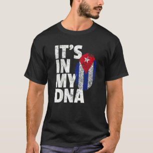 T-shirt C'est Dans Mon Adn Drapeau Cuba Fierté Cubaine Hom