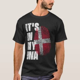 T-shirt C'EST DANS MON ADN Drapeau Danemark