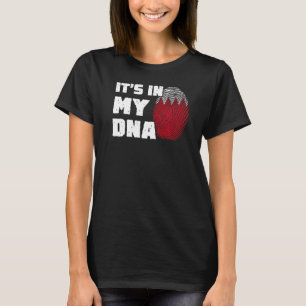 T-shirt C'est dans mon ADN Drapeau de Bahreïn Empreintes d