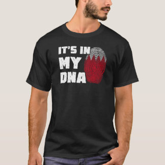 T-shirt C'est dans mon ADN Drapeau de Bahreïn Empreintes d