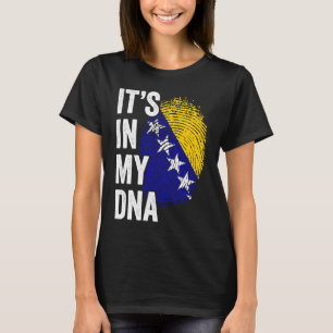 T-shirt C'EST DANS MON ADN Drapeau de Bosnie-Herzégovine R