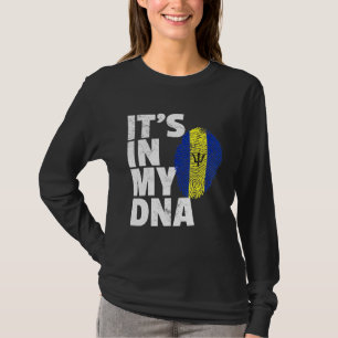 T-shirt C'est Dans Mon Adn Drapeau De La Barbade Fierté Na