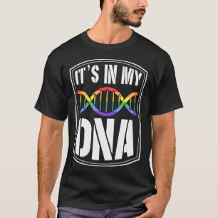 T-shirt C'est dans mon ADN Drapeau de la fierté gay LGBTQ 