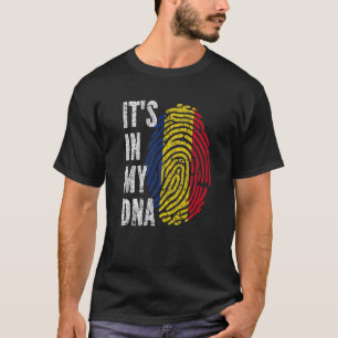 T-shirt C'est Dans Mon Adn Drapeau De La Roumanie Roumain