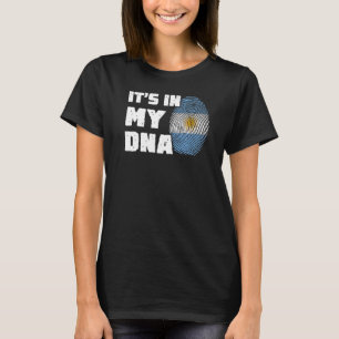 T-shirt C'est dans mon ADN Drapeau de l'Argentine Empreint