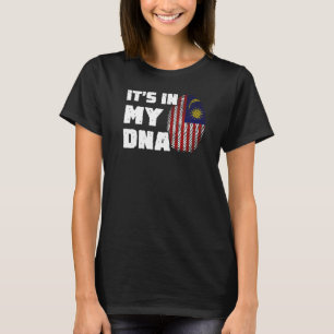 T-shirt C'est dans mon ADN Drapeau de Malaisie Empreinte d
