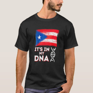 T-shirt C'est dans mon ADN Drapeau de Porto Rico Portorica