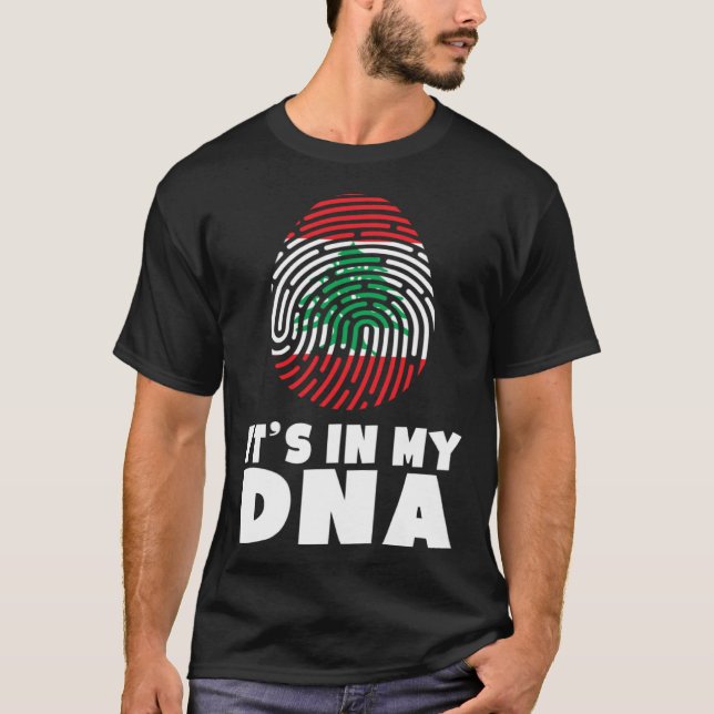 T-shirt C'est dans mon ADN Drapeau du Liban Fierté libanai (Devant)