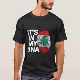 T-shirt C'est Dans Mon Adn Drapeau Du Liban Racines Libana