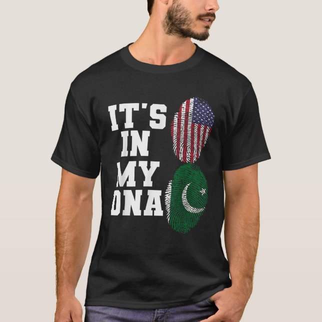T-shirt C'est dans mon ADN drapeau du Pakistan drapeau des (Devant)