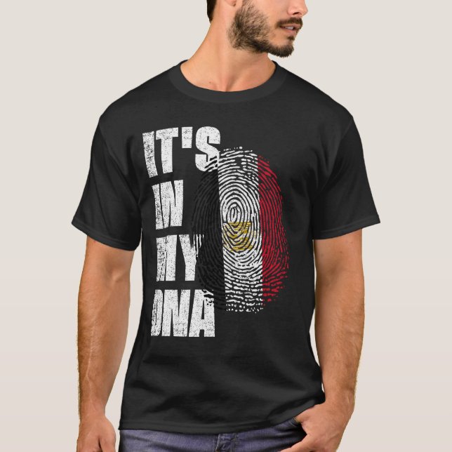 T-shirt C'EST DANS MON ADN Drapeau Egypte (Devant)