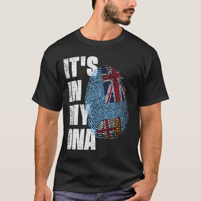 T-shirt C'EST DANS MON ADN Drapeau Fidji (Devant)