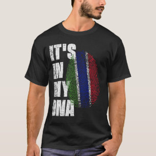 T-shirt C'EST DANS MON ADN Drapeau Gambie