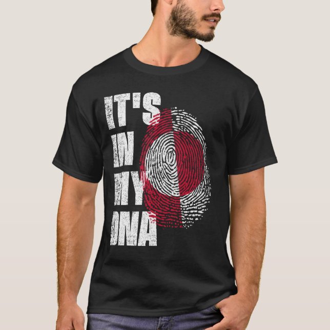 T-shirt C'EST DANS MON ADN Drapeau Groenland (Devant)