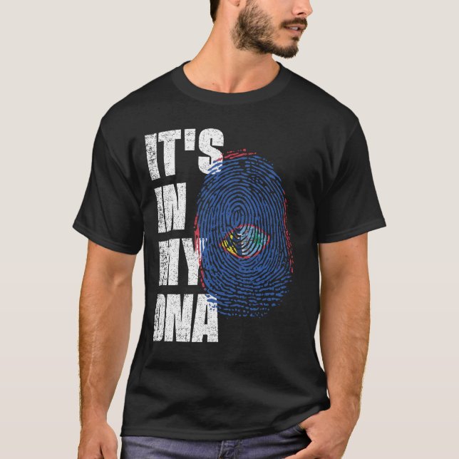 T-shirt C'EST DANS MON ADN Drapeau Guam (Devant)