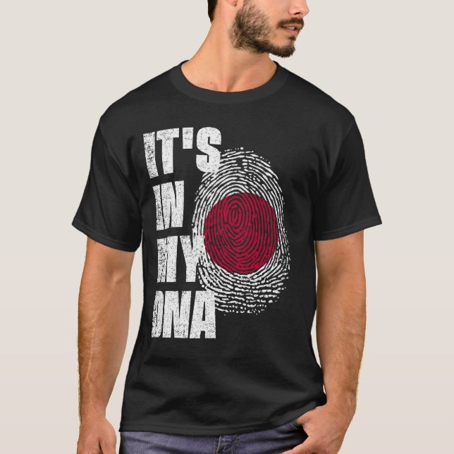 T-shirt C'EST DANS MON ADN Drapeau Japon (Devant)