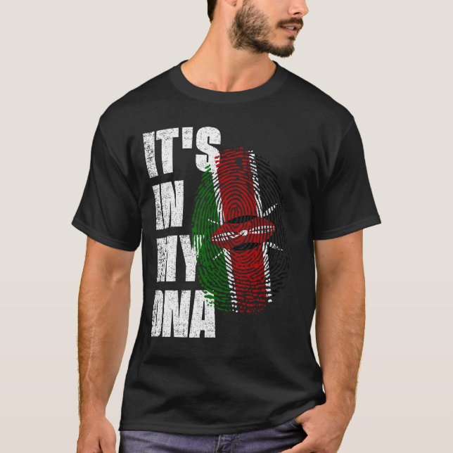 T-shirt C'EST DANS MON ADN Drapeau Kenya (Devant)