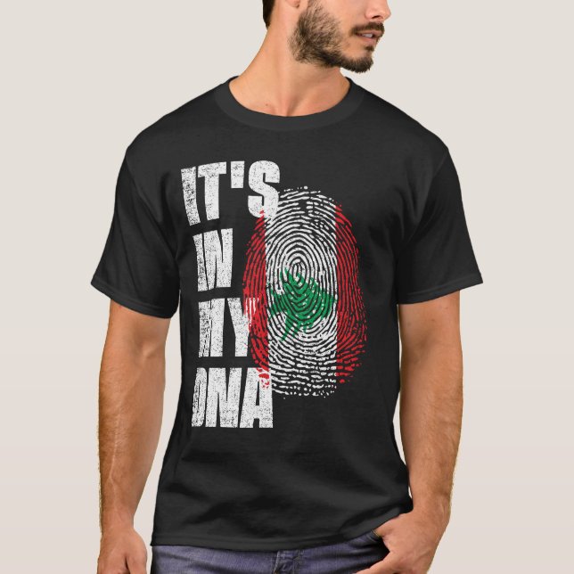 T-shirt C'EST DANS MON ADN Drapeau Liban (Devant)